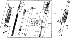 CR125R Front shock absorber 82
