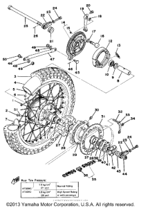 XT500D Переднее колесо