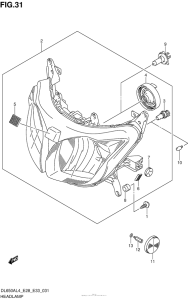 DL650 (ABS) Фара
