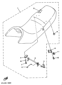 TDR125 Сиденье