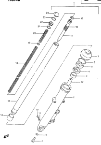 GSX400 Front right fork