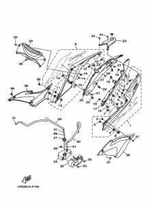 YZF-R25 サイドカバ-