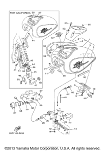 XVS650AT Топливный бак