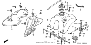 XR100 Топливный бак