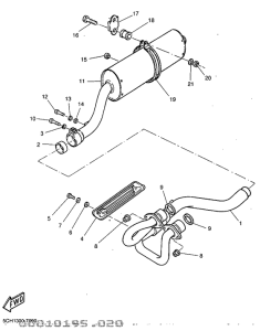 TT600R Выхлопная система