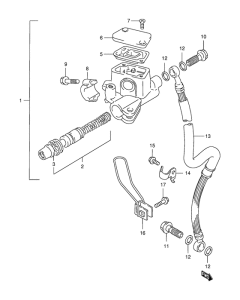 AN150 Передние тормозные трубки