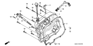 CB250 Крышка картера правая