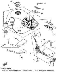 XT225H Топливный бак
