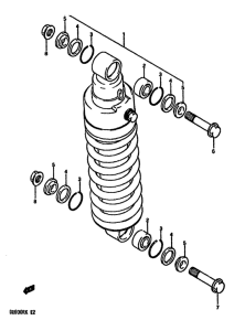 DR600 Задние амортизаторы