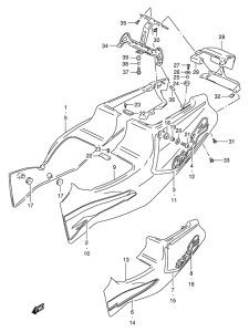 GSX-R400 Обтекатель задний
