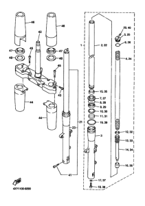 XVZ13TFS Вилка передней оси