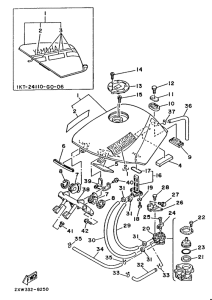 TZR250 Топливный бак