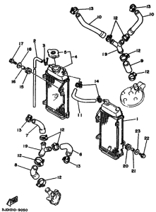 YZ125 YZ125W Радиатор и шланг