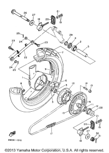 FZR600RJ Переднее колесо