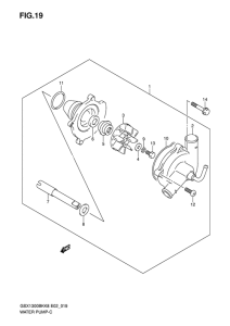 GSX1300BK (ABS) Водяная помпа