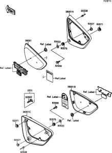 VN1500 Боковые обтекатели
