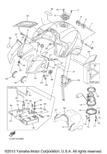 FZS10E Топливный бак