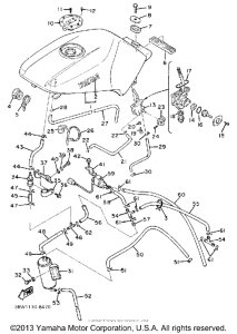 FZ600U Топливный бак
