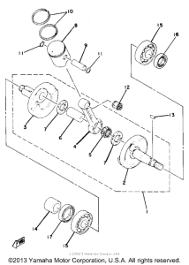 YZ50G Коленвал,поршни