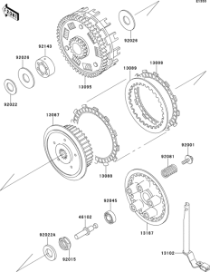 ZX500 Сцепление