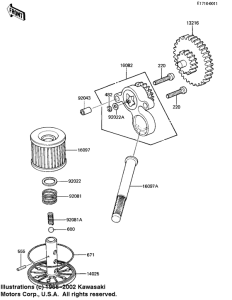 KZ1000 Насос масляный  / фильтр масляный