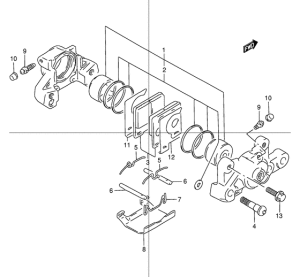 GSX1200 Задний суппорт