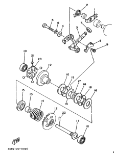 YZ125B Регулятор,вед .звезда