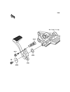 ZG1400 Педаль тормоза