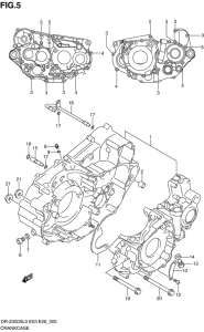 DR-Z400 Картер двигателя