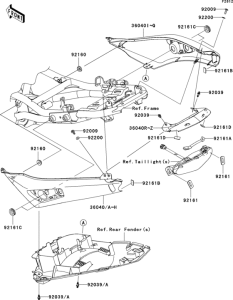 ER650 Обтекатель сидения