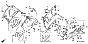 CBR900RE Нижний обтекатель