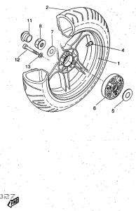 YQ50R Переднее колесо