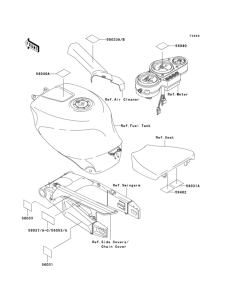 ZX750 Лейбл предостережения