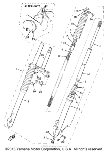 MX175H Передняя вилка
