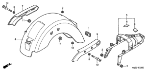VT125 Заднее крыло