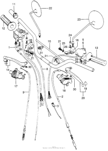 XL175 Handlebar + cables + mirrors