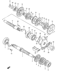 GN125 Трансмиссия