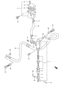 GSF1200S Задний тормозной цилиндр