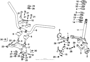CB360 Handlebar + top bridge