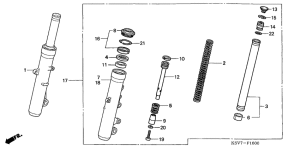 NSS250EX Вилка передней оси