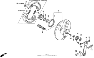 CB250 Передний тормоз