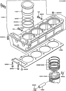 ZX900 Цилиндр и поршни
