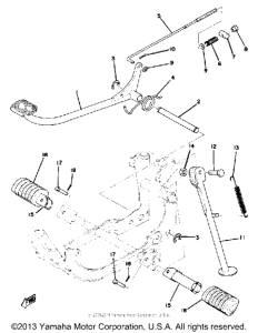 GTMXE Stand - footrest - brake pedal