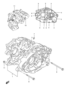 GZ250 Картер двигателя