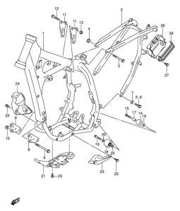 DR-Z400 Frame comp