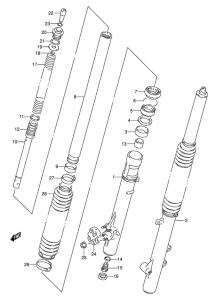 DR250 Передняя вилка