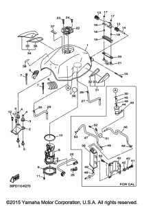 FZ6RGB Топливный бак