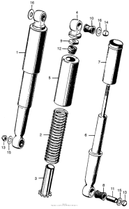 CT90 Задние амортизаторы
