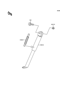 KMX50 Подножка