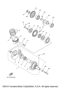 TW200F1 Коленчатый вал и Поршень